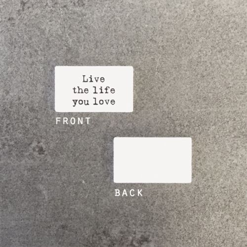 Pack of 10 tiny wood sign-Live the life you love