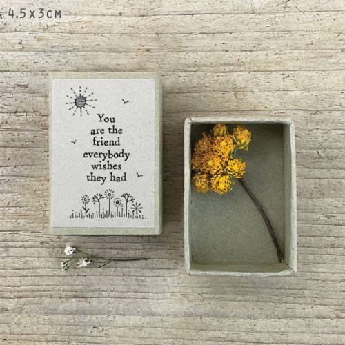 Dried flower matchbox-You are the friend