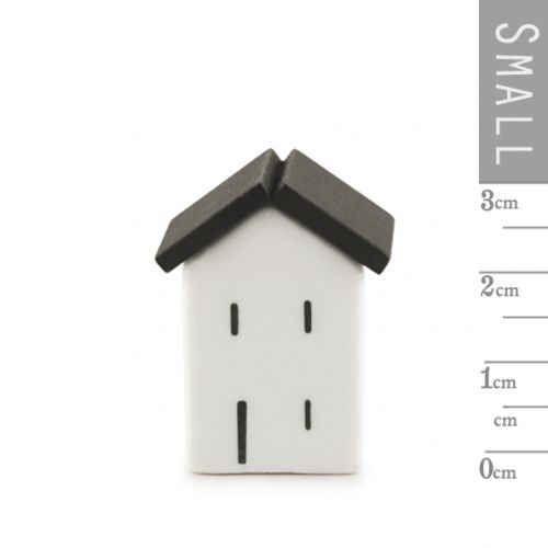 Porcelain house with wooden roof