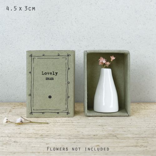 Matchbox vase-Lovely mum