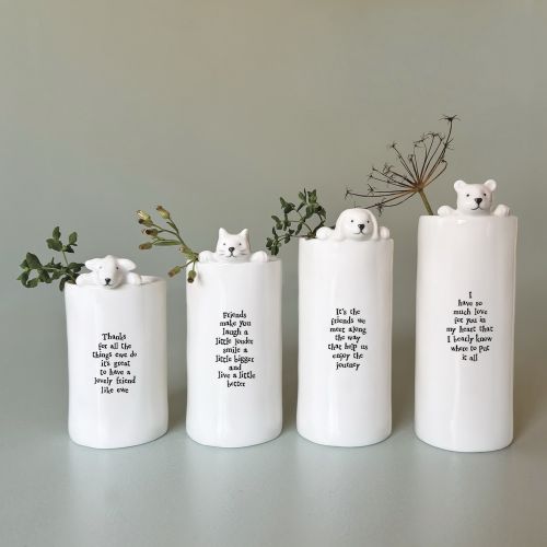 Animal vase-Cat/Friends make you laugh