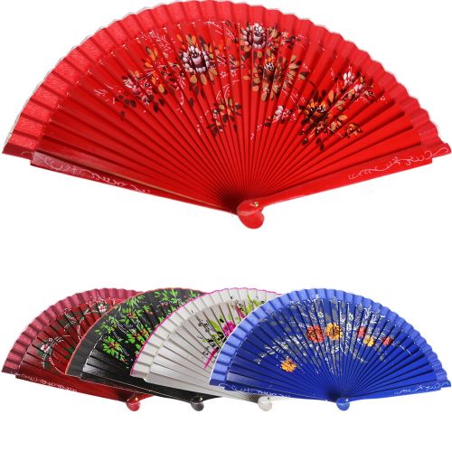 Βεντάλια λουλούδια ξύλινη ζωγραφιστή