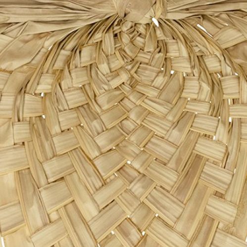 Βεντάλια ψάθινη 78x65 - φυσικό
