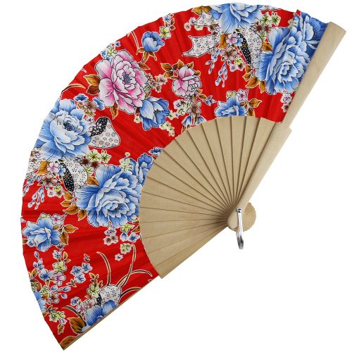 Βεντάλια τριαντάφυλλα ρετρό 23εκ. ξύλινη