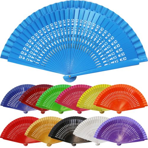 Βεντάλια φυσικό ξύλο σχέδιο 23εκ.