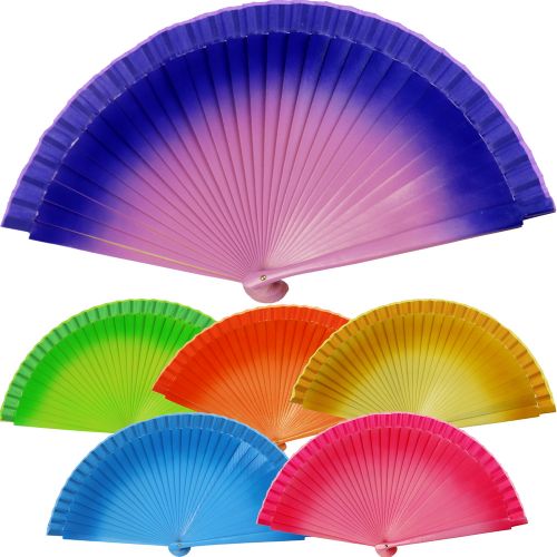 Βεντάλια ξύλινη Ombre 23εκ. διπλής όψης