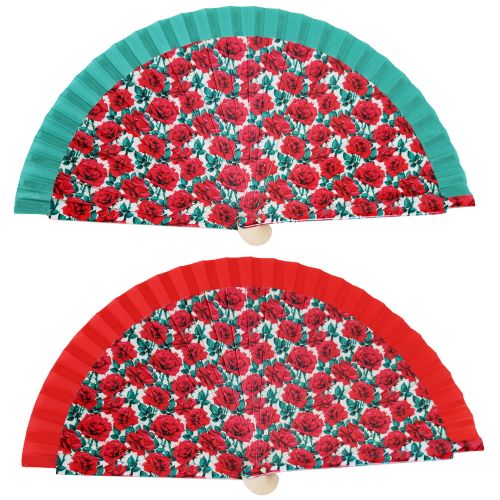 Βεντάλια Τριαντάφυλλα 23εκ. ξύλινη