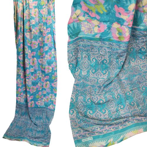 Old rayon sari approx 5m asst'd