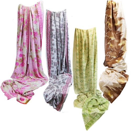 Old rayon sari approx 5m asst'd