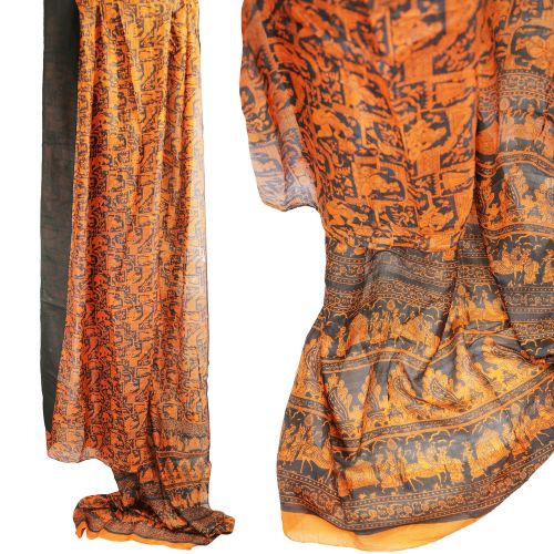 Old rayon sari approx 5m asst'd