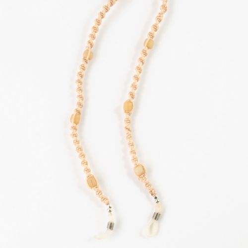 Κορδόνι γυαλιών μακραμέ - μπεζ