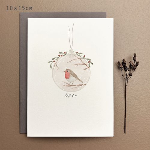 Bauble card-With love