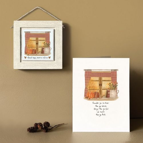 Country window card-Remember you are braver