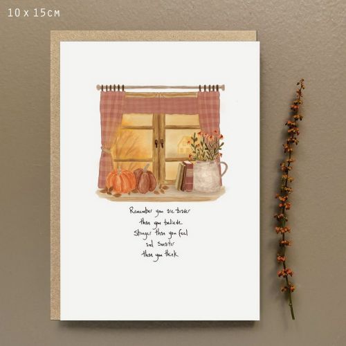Country window card-Remember you are braver