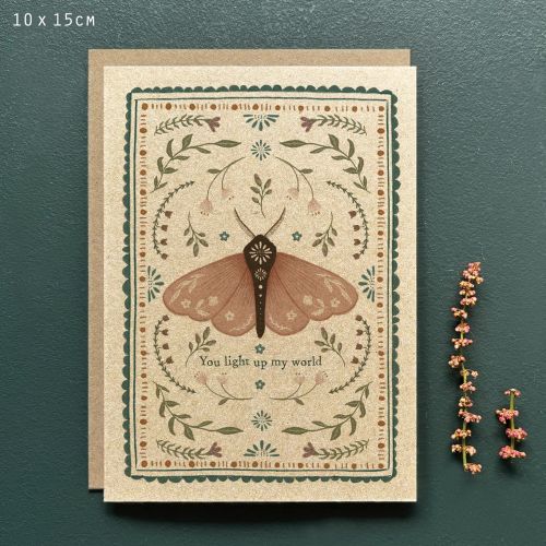 Insect card-You light up my world