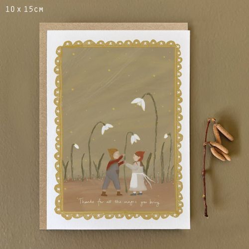 Woodland folk card-Thanks for all the magic