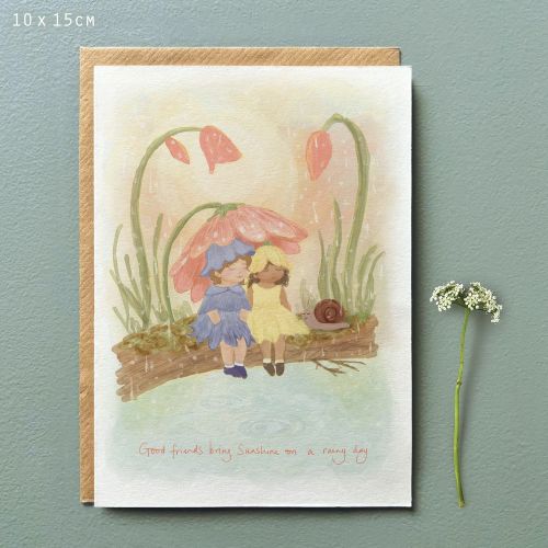 Flower folk Κάρτα-Good friends bring sunshine
