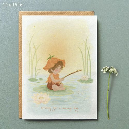 Flower folk Κάρτα-Wishing you a relaxing day