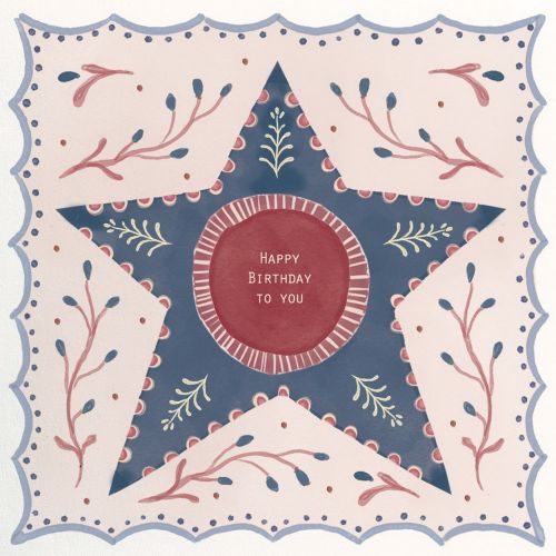 Κάρτα Folk art-Happy birthday to you