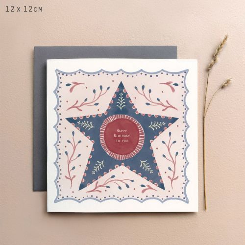 Κάρτα Folk art-Happy birthday to you