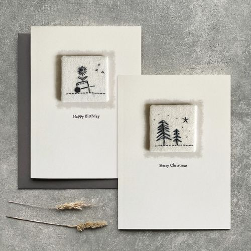 Embroidered card-Merry Christmas