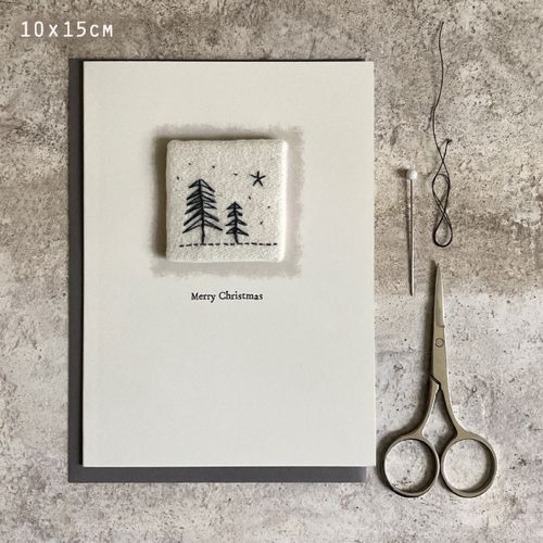 Embroidered card-Merry Christmas