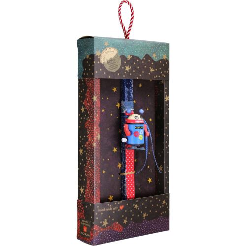 Λαμπάδα Ρομπότ ξύλινο κουρδιστό - Μπλε