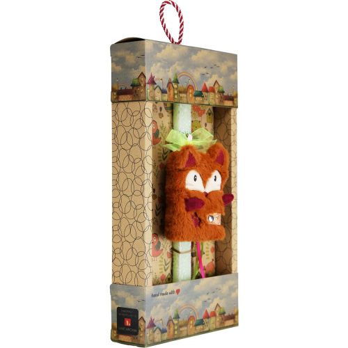 Λαμπάδα Μπλοκ λούτρινο - Ελαφάκι