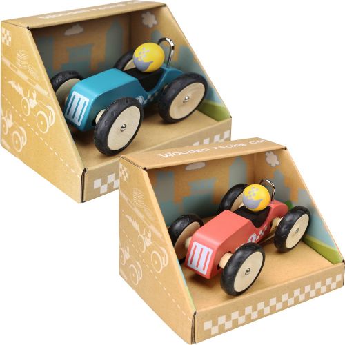 Wooden racing car 15.5 cm