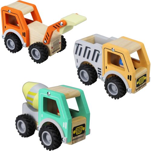 Wooden construction vehicle 15 cm