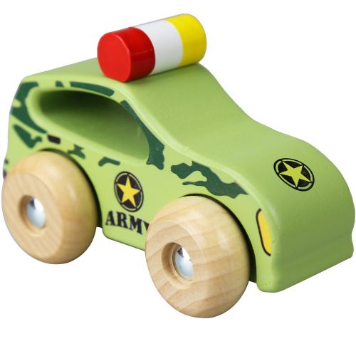 Wooden SUV vehicle 12 cm with service themes
