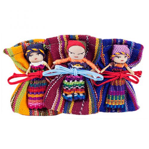 Large worry doll with bag