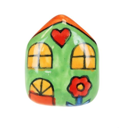 Πόμολο κεραμικό Σπίτι 4x5εκ.- Πράσινο