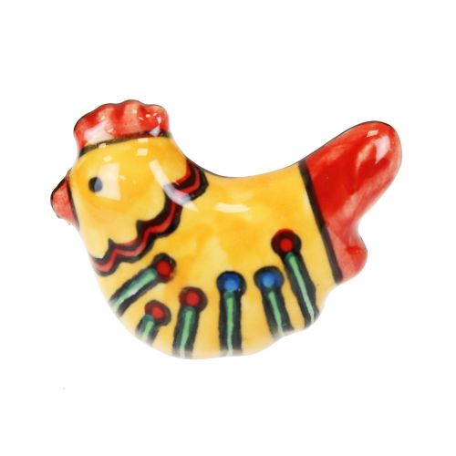 Πόμολο κεραμικό Κόκορας 5x3,5εκ. - Κίτρινο