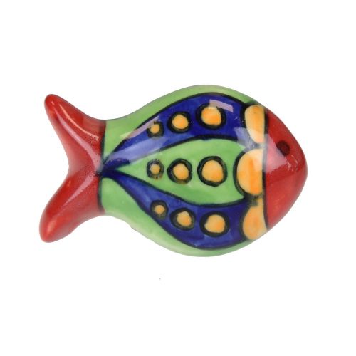 Πόμολο κεραμικό Ψάρι 5x3,5εκ. - Γιακάς