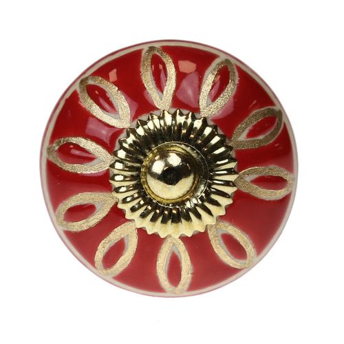 Πόμολο κεραμικό κόκκινο 4εκ.