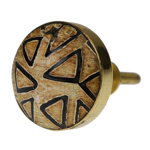 Πόμολο μπεζ με τρίγωνα 3.6εκ.