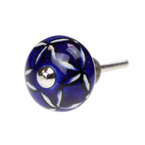 Πόμολο κεραμικό μπλε navy 3εκ.