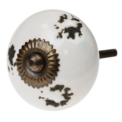 Ceramic drower knob white