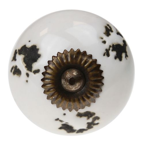 Ceramic drower knob white
