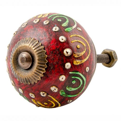 Ceramic Hand Painted Antique Finish Door Knob