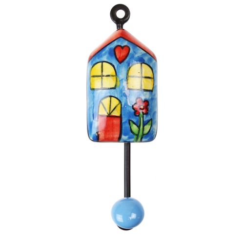 Γάντζος κεραμικό σπίτι 5x14εκ.- Μπλε