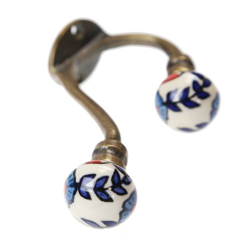 Γάντζος αντικέ διπλός 3x13εκ. - Μπλε κόκκινο