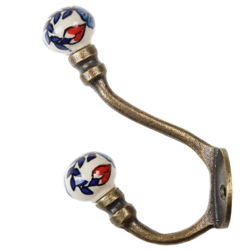 Γάντζος αντικέ διπλός 3x13εκ. - Μπλε κόκκινο