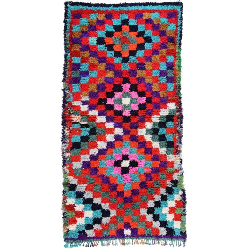 Διάδρομος 185x94εκ. Nomad - Ρόμβοι μπλε μωβ