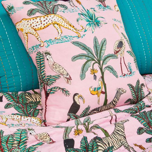 Μαξιλάρι 45x45 Jungle - Ροζ