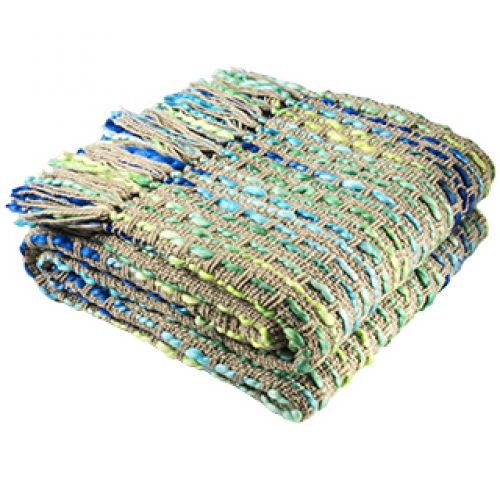 Ριχτάρι υφαντό μπλε τόνοι απαλό ακρυλικό