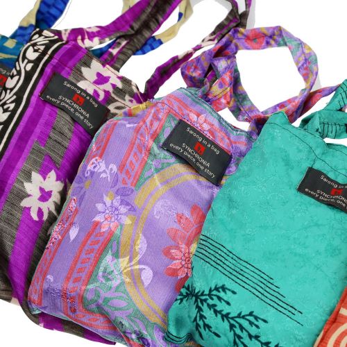 Παρεό ανακυκλωμένο σάρι περ.1x1,80 (διάφ.σχ.) σε τσαντάκι