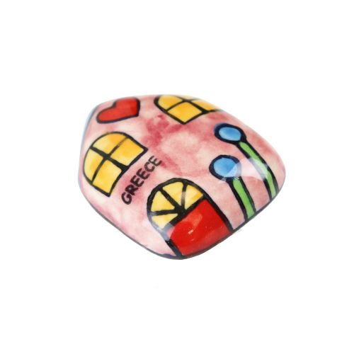 Μαγνητάκι κεραμικό Σπίτι 4x5εκ.- Κόκκινο