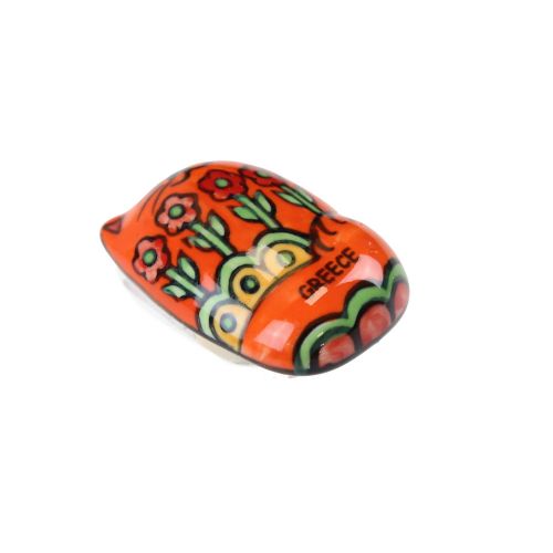 Μαγνητάκι κεραμικό Γάτα 4x5εκ.- Κόκκινο